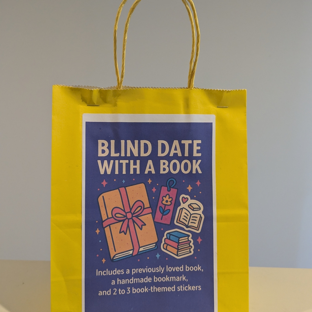 Yellow Blind Date with a Book Gift Bag